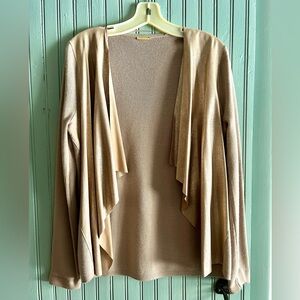 Lux drape-front lamb and merino sweater